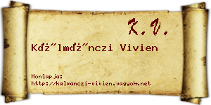 Kálmánczi Vivien névjegykártya